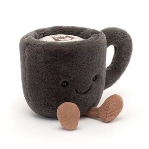 Jellycat keychain Plush Coffee Mug Toy with Smiling Face